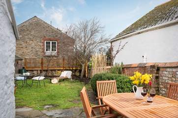 The enclosed garden is a real sun-trap.