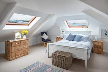 The top bedroom has stunning views, please watch your head (there is no door on the attic room).