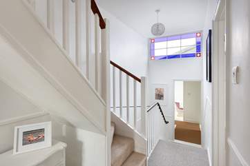 Please watch your head when going up to the top bedroom.
