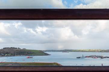 The view of the harbour as you enter the top bedroom is spectacular, and with all the twinkly lights reflecting off the water, quite enthralling at night!