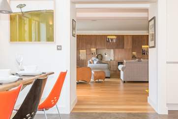 High ceilings and stunning wood beams, you will not want to leave The Martins