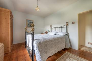 This bedroom has a double bed.