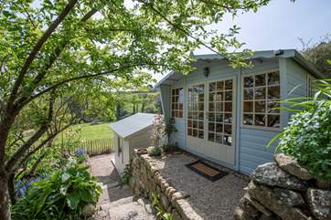 The games room with the summer house, below in the back ground.