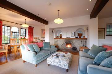 One of the sitting rooms in the main house.
