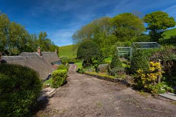 The owner lives nearby in this Listed cottage, that you will drive past to reach Larch Barn.