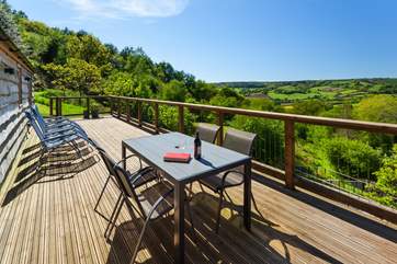 Larch Barn has spectacular views from the south-facing terrace that runs the length of the barn. You may see deer and will hear buzzards, pheasants and owls call.