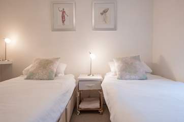 The twin bedroom is situated to the rear of the property.