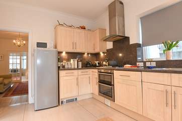 The very well-equipped kitchen with all you need for a family holiday.