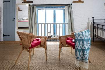 There are so many different places to relax and unwind in this beautiful hayloft.