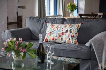 Super-comfy sofas await the weariest traveller.