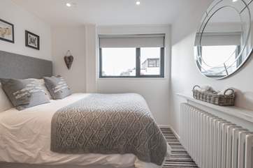 The ground floor double bedroom, although sleeps two, only has access on one side
