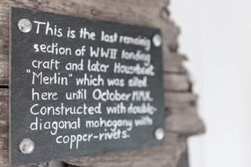 You will also find little pieces of history which the owner has cherished