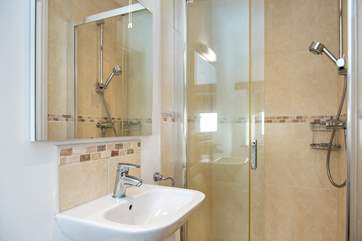 The en suite shower-room in the second bedroom.