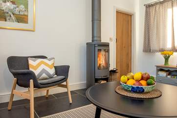 The toasty wood-burner makes this an ideal retreat all year round.