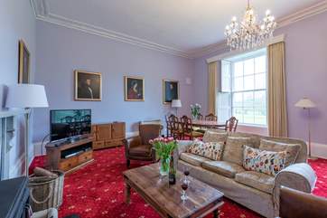 The comfortable and warm sitting/dining-room.