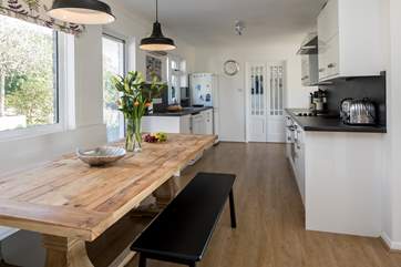 Fabulous open plan kitchen and dining area.