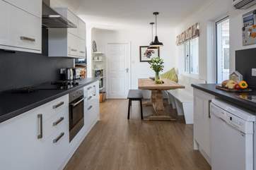 The kitchen is well-equipped and spacious, making whipping up a family feast a doddle.