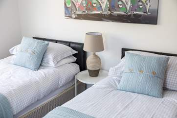 Bedroom 2 can be configured as these super cute twin beds, or if preferred they can be linked to make a super-king size double.