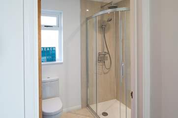 Shower-room number 1 boasts a good-sized shower cubicle and powerful shower system.