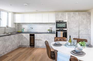 The super kitchen is well-equipped to cook a fabulous dinner.