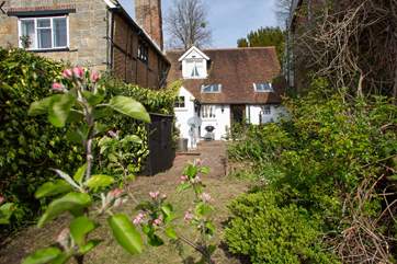 The cottage garden is a real sun-trap.