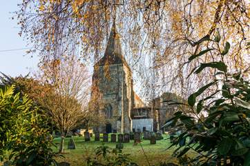Historic St Dunstan's church in the village.