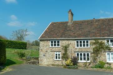 Another view of the front of the cottage. There is plenty of parking for guests in the original farmyard (parking for the other two cottages is on the far side of the farmyard).