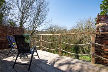 Many an hour can be whiled away taking in the tree-top view, with the calming sound of the stream below.