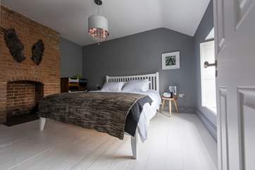 This is the second spacious bedroom with a super-king sized bed, on the second floor.