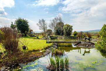 Please take care of children around the pond.