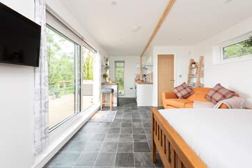 There's even a TV for cosy nights in and lazy mornings.
