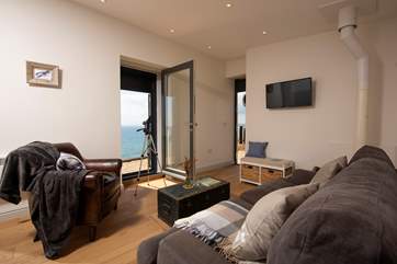 There are comfy sofas and a TV for cosy evenings in.