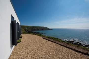 The panoramic views look towards the Rame Head Heritage Coast in one direction.