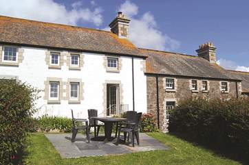 Looking back at Lofty's Cottage from the garden.