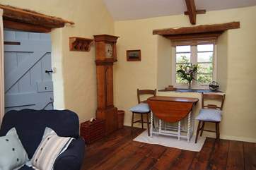 The dining-area showing the front door.