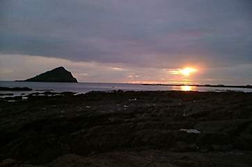 Sunset on the beach at Wembury.