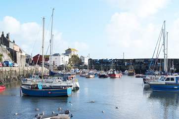 Fishing boats in Mevagissey harbour.