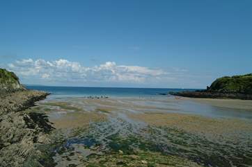 Portmellon beach is just outside Mevagissey.