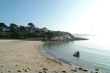 Swanpool beach is only a mile or so from the apartment.