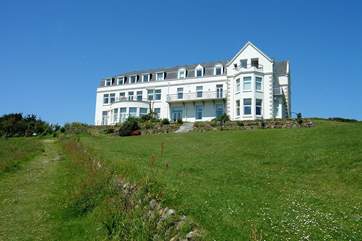 The Lookout is the top apartment to the left of the building.