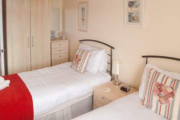 Both bedrooms are comfortably furnished and close to both the bathroom and cloakroom.