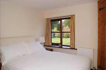 The small but pretty double bedroom (Bedroom 1).