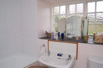 The bathroom.