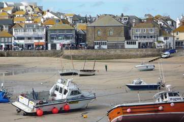 Low water in St Ives harbour.